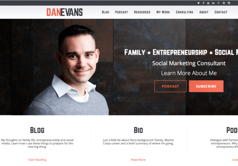 Dan Evan Website and Blog Development